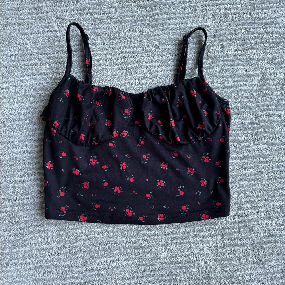 SHEIN Ruched Crop Tank